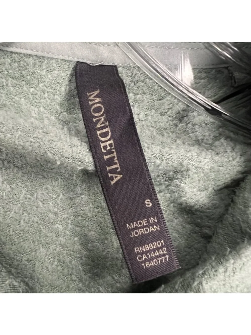 MONDETTA Womens Active Pullover Top 1/2 Zip Green Size Small Pockets
